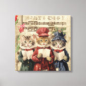 Toile Funny Vintage Christmas Caroling Chats (Recto)