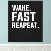 Toile Funny Wake Fast Repeat Graphisme Sarcastique (Insitu (Plancher de Bois))