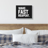 Toile Funny Wake Fast Repeat Graphisme Sarcastique (Insitu(Chambre))