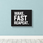 Toile Funny Wake Fast Repeat Graphisme Sarcastique (Insitu (Plancher de Bois))