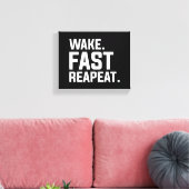 Toile Funny Wake Fast Repeat Graphisme Sarcastique (Insitu(Salon))
