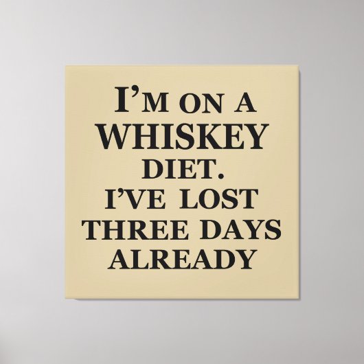 Toile Funny whisky cite les paroles de whisky humour (Recto)