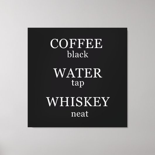 Toile Funny whisky cite les paroles de whisky humour (Recto)