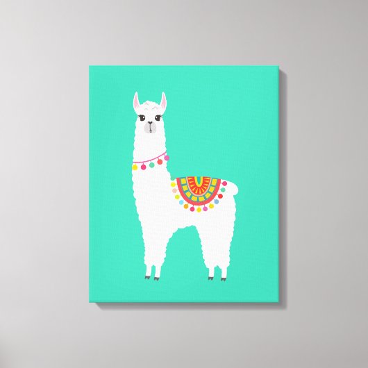 Toile Funy Alpaca llama drama cute animal (Recto)