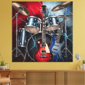Toile Furie Électrique du Rock (Insitu(Salon))