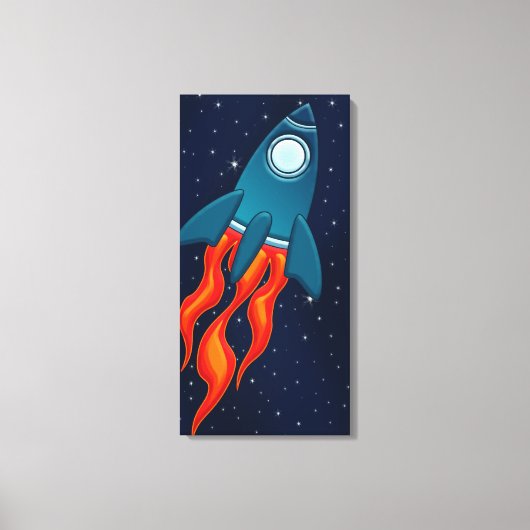 Toile Fusée spatiale mignonne et conception d'espace ext (Recto)