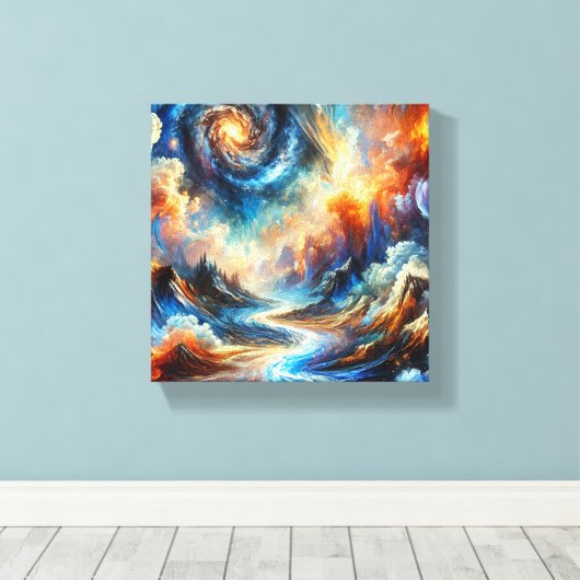 Toile Fusion céleste (Insitu (Plancher de Bois))