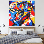 Toile Fusion de T-rex Dinosaur sauvage (Insitu(Chambre))