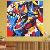 Toile Fusion de T-rex Dinosaur sauvage (Insitu(Salon))