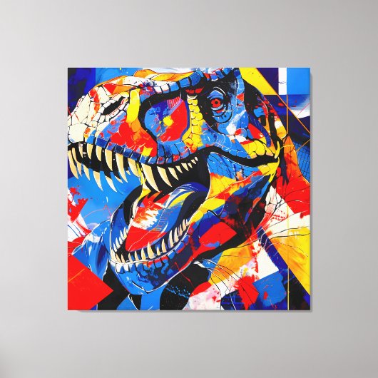 Toile Fusion de T-rex Dinosaur sauvage (Recto)
