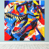 Toile Fusion de T-rex Dinosaur sauvage (Insitu (Plancher de Bois))