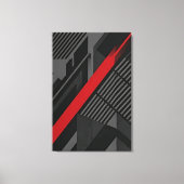 Toile Futuriste Abstrait Rouge Noir (Recto)