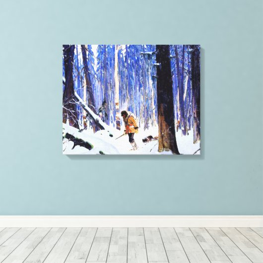 Toile Gagnon - Trapper dans les bois (Insitu (Plancher de Bois))