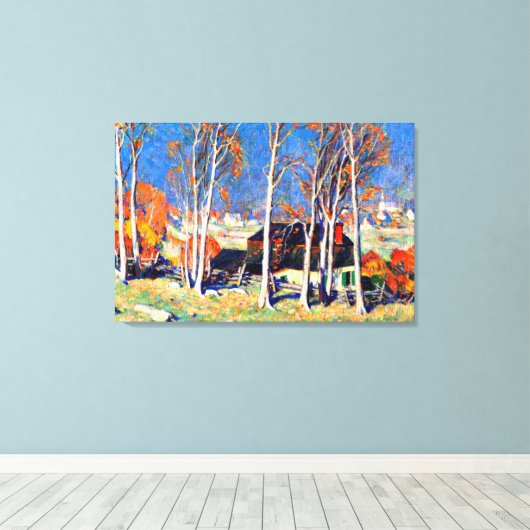 Toile Gagnon - Village solitaire sur la Saint Laurence (Insitu (Plancher de Bois))