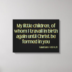 Toile Galates 4:19 Bible Verse KJV Wall Art