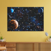 Toile Galaxie avec étoiles et planètes (Insitu(Salon))
