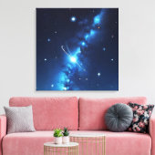 Toile Galaxie céleste bleue des étoiles (Insitu(Salon))