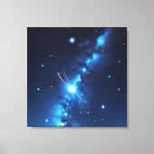 Toile Galaxie céleste bleue des étoiles (Recto)