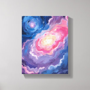 Toile Galaxie ci-dessus Ciel Étoiles Pastel Aquarelle