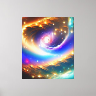 Toile Galaxie cosmique avec Star de tournage Imprimer
