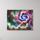 Toile Galaxie cosmique colorée avec Nebula radiante (Recto)