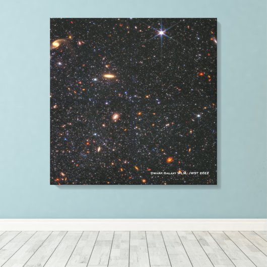 Toile Galaxy naine WLM James Webb Telescope spatial Hi-R (Insitu (Plancher de Bois))
