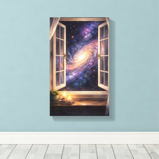 Toile Galaxy Window Wall Art (Insitu (Plancher de Bois))