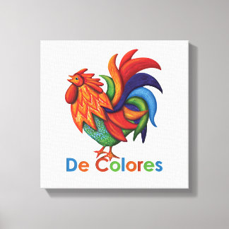 Toile Galerie De Colores Rooster Print 12" x 12", 1,5"