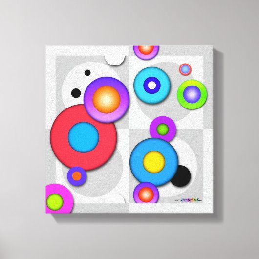 Toile Galerie Wrap CANVAS IMPRIMER CERCLES Pop Art (Recto)
