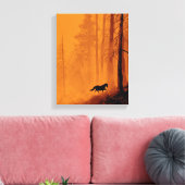 Toile Galloping Horse Blaze Orange Forest Art (Insitu(Salon))