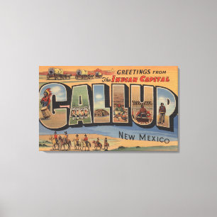 Toile Gallup, Nouveau Mexique - grandes scènes de lettr