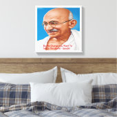 Toile Gandhi & Be the Change Quote Canvas Imprimer (Insitu(Chambre))