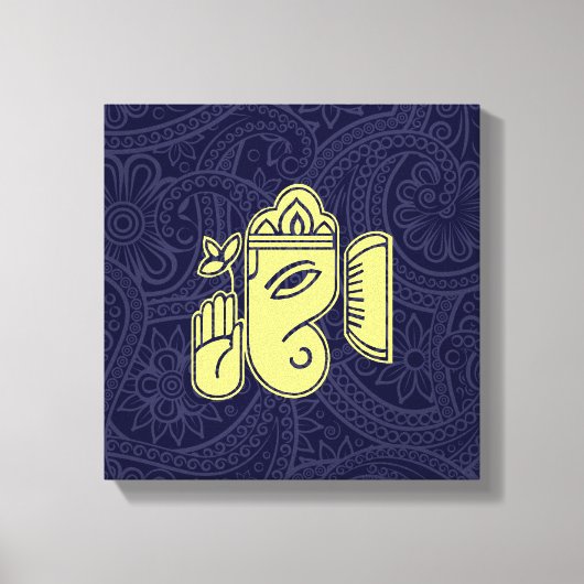 Toile Ganesha Hindu Deity Canvas Wall Art (Recto)