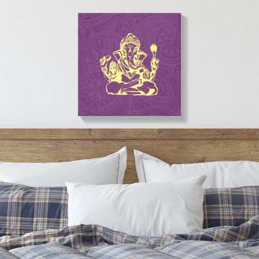 Toile Ganesha Hindu Deity Canvas Wall Art (Insitu(Chambre))