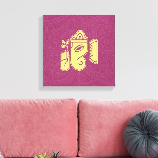 Toile Ganesha Hindu Deity Canvas Wall Art (Insitu(Salon))