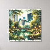 Toile Gapstow Bridge Central Park New York City (Recto)