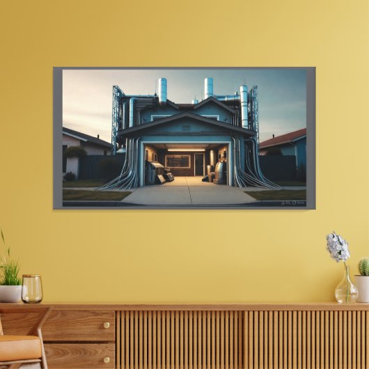Toile Garage Tech Upgrade canvas print (Insitu(Salon))