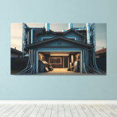 Toile Garage Tech Upgrade canvas print (Insitu (Plancher de Bois))