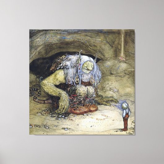Toile « Garçon au troll » de John Bauer (Recto)