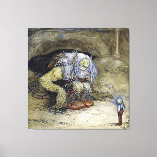 Toile « Garçon au troll » de John Bauer