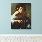 Toile Garçon Bitten par a Lizard, c.1595-1600 (huile sur (Insitu (Plancher de Bois))