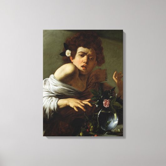 Toile Garçon Bitten par a Lizard, c.1595-1600 (huile sur (Recto)