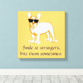 Toile Garçon French Bulldog le plus cool (Insitu (Plancher de Bois))
