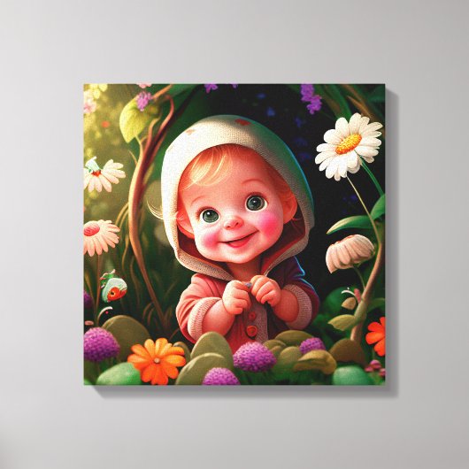 Toile Garçon souriant 3d (Recto)