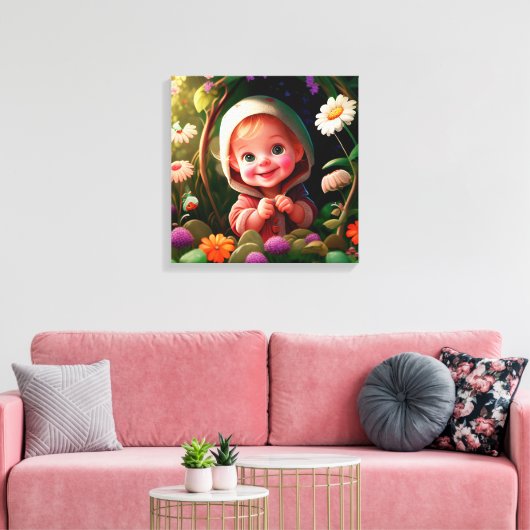 Toile Garçon souriant 3d (Insitu(Salon))