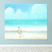 Toile Garçon sur vélo 3 (Insitu (Plancher de Bois))