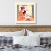 Toile Garçon tenant un chat noir, Jessie Willcox Smith (Insitu(Chambre))