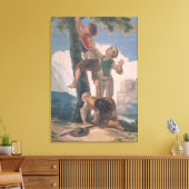 Toile Garçons Escalade un arbre (Insitu(Salon))