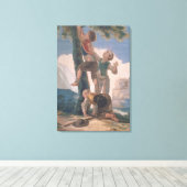 Toile Garçons Escalade un arbre (Insitu (Plancher de Bois))