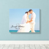 Toile Garde photo Mariage personnalisée (Insitu (Plancher de Bois))